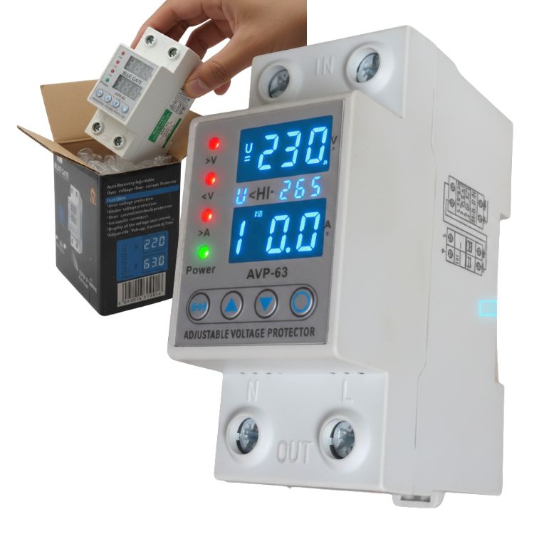 BlueGate AVP-63 adjustable voltage protector for home and office appliances in Nigeria